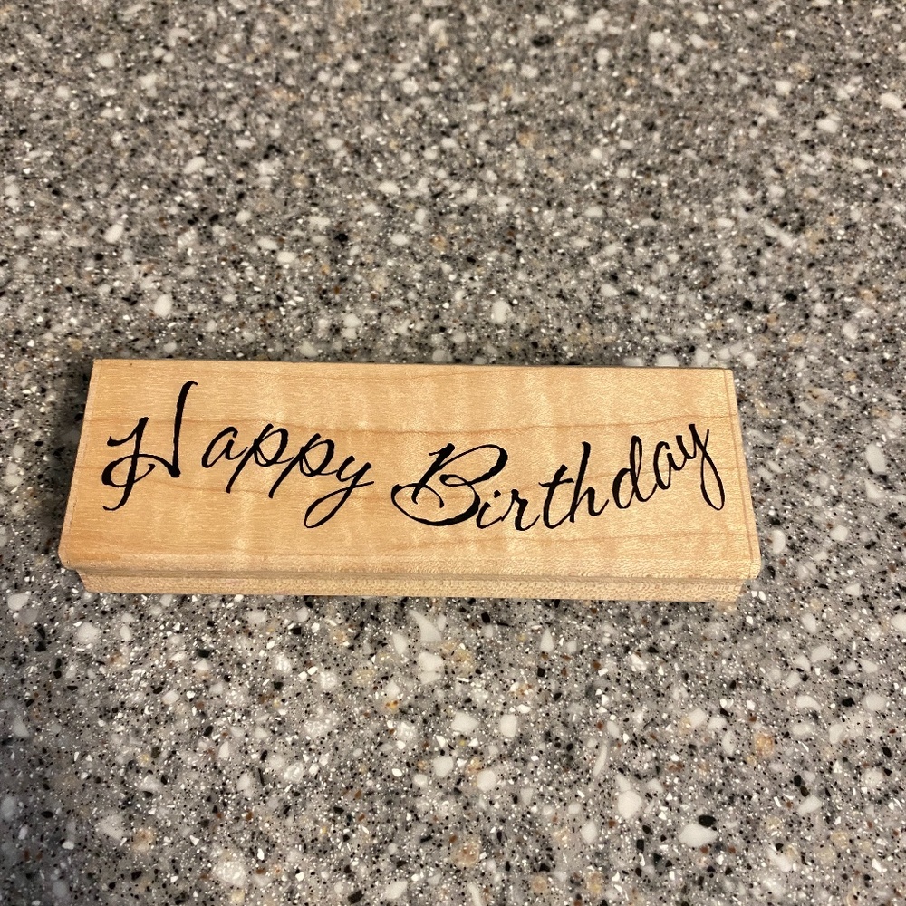 Paper Inspirations Happy Birthday rubber stamp